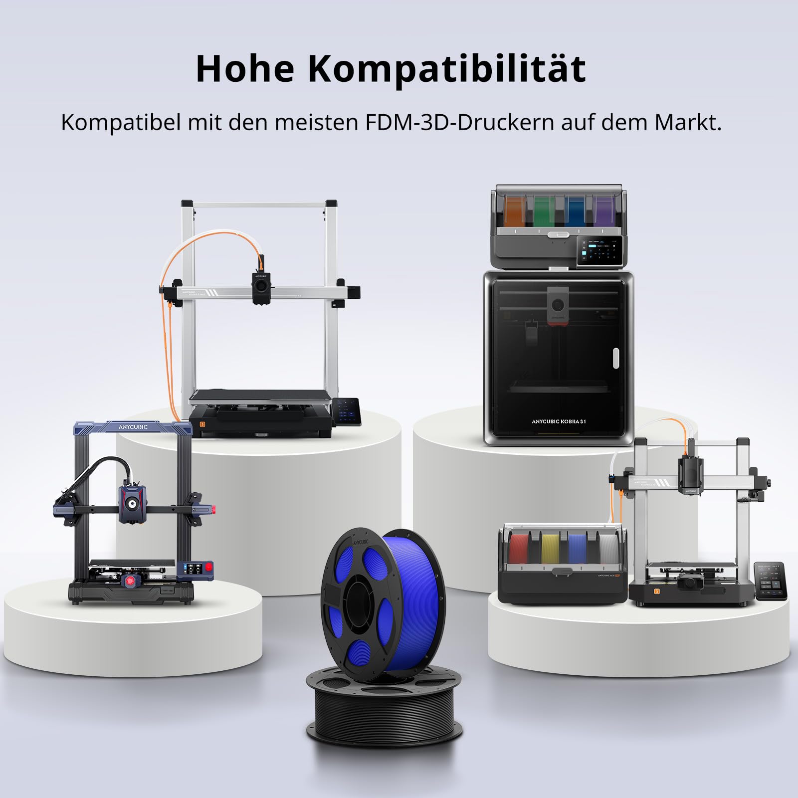 ANYCUBIC PLA Plus Filament, 1.75mm PLA+ Filament Weiß, 3D Drucker Filament für Intelligentes Drucken, 1KG 9