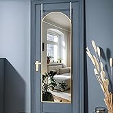 Otlsh 14"48" Arch Wall Mirror, Over The Door, Thin Frame Aluminum Alloy for Bedroom, Living Room, Entryway - Gold