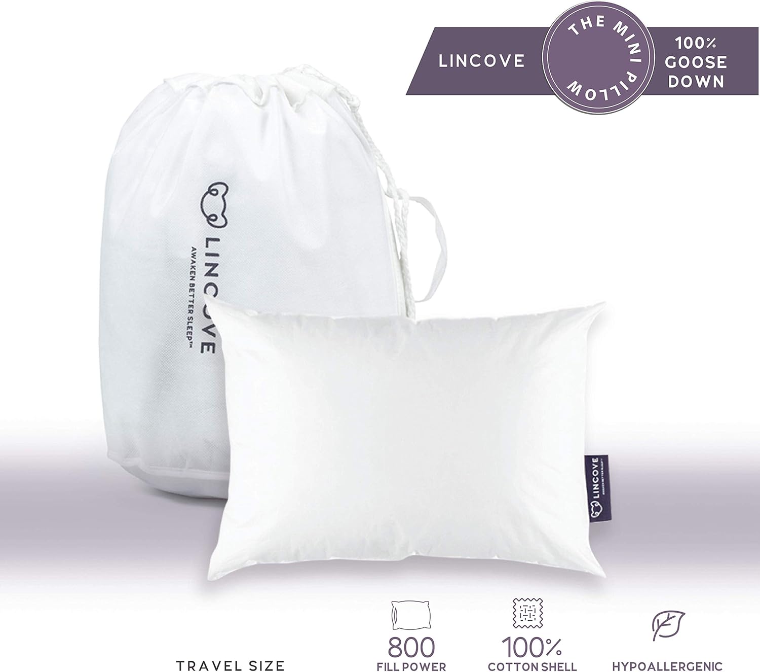 Amazon Com Lincove 100 Goose Down Travel Pillow The Mini Goose