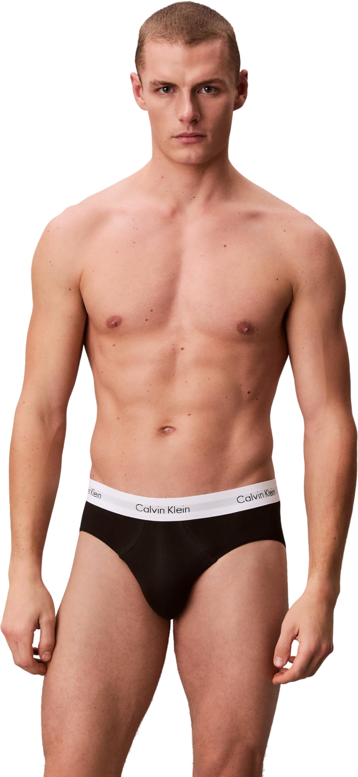 Calvin Klein Herren 3er Pack Unterhosen Hip Briefs Unterwäsche, Mehrfarbig (Black/White/Grey Heather), L 2