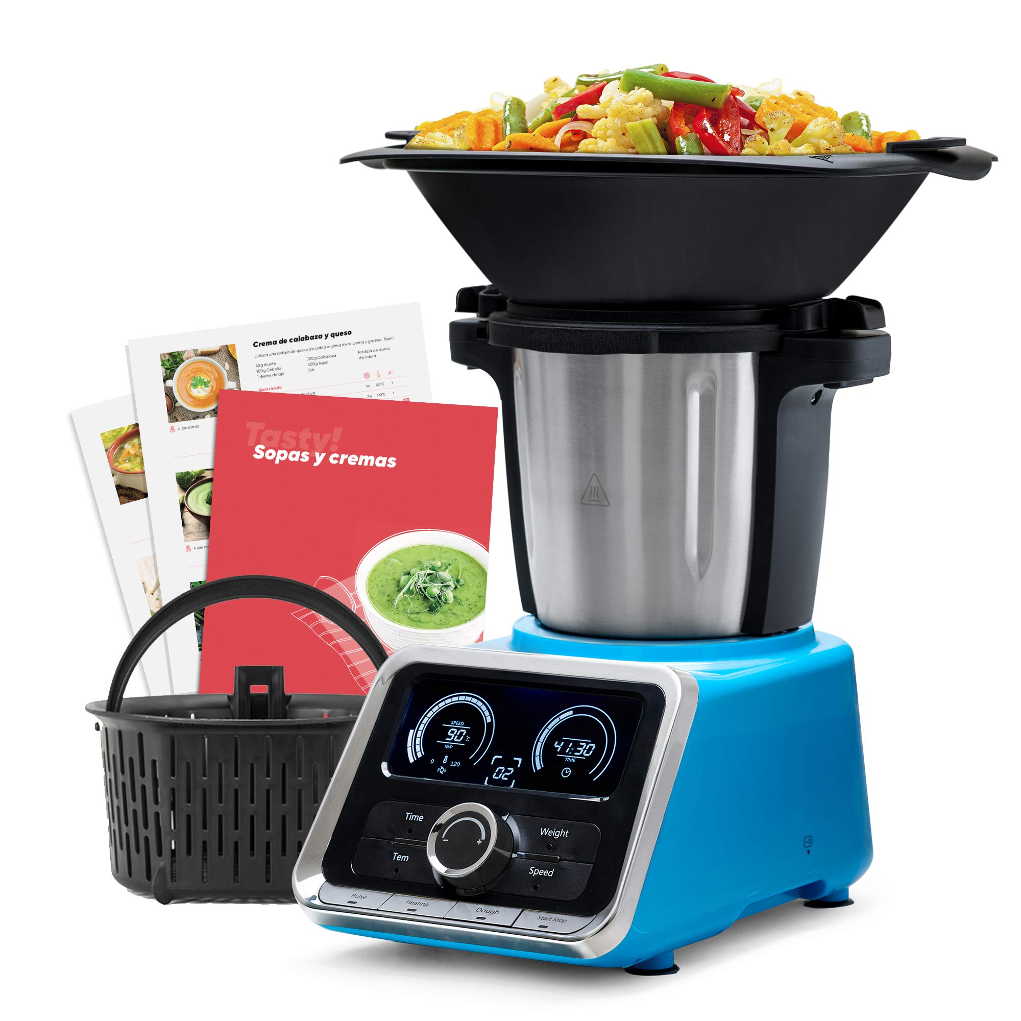 Mellerware-Robot-de-Cocina-Tasty-1000W-Capacidad-35L-Temperatura-hasta-120oC-Temporizador-12-Velocidades