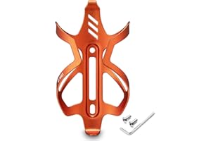 Corki Cycles Heavy Duty Bike Water Bottle Holder, Lightweight Aluminum Cage Shockproof Design for Road Mountain Gravel Bikes, Holds 18-30 oz, 1-Pack Orange