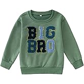 Big Brother Sweatshirt Toddler Boy Big Bro Chenille Patch Embroidered Pullover Announcement Long Sleeve Shirt Fall Tops