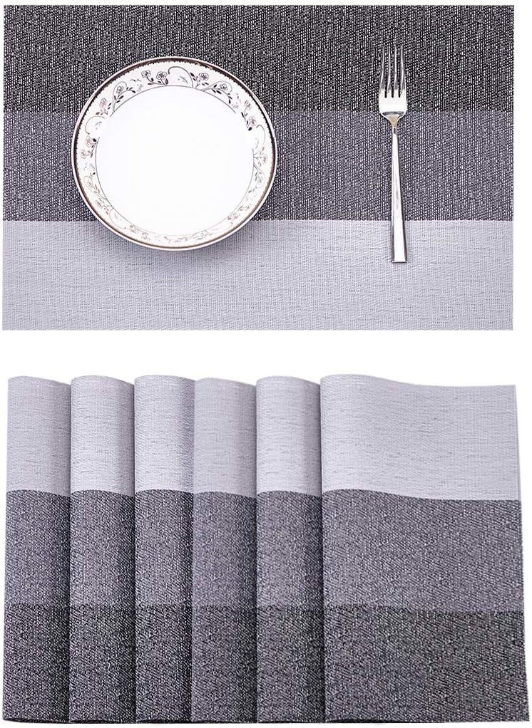 Best 6 Gray Linen Placemats For Dining Table