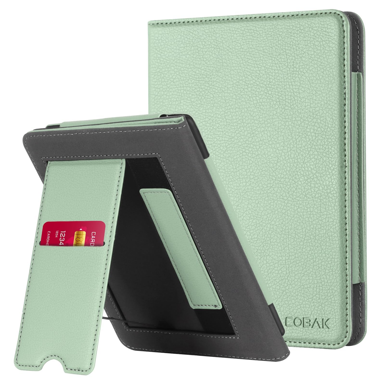 Photo 1 of CoBak Case for Ereader - Durable PU Leather Cover with Auto Sleep Wake, Card Slot, Hand Strap Feature - Fits Kindle Paperwhite 11th Generation 6.8" Signature Edition 2021 Released