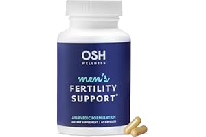 FRESHLY MOMS Ayurvedic Men's Fertility Support - Optimal Sperm Health, Quality, Volume, & Motility - Male Fertility Supplements with Ashwagandha, Mucuna, Maca, Shatavari, CoQ10 & Zinc Vegan 60 Count - OSH Wellness