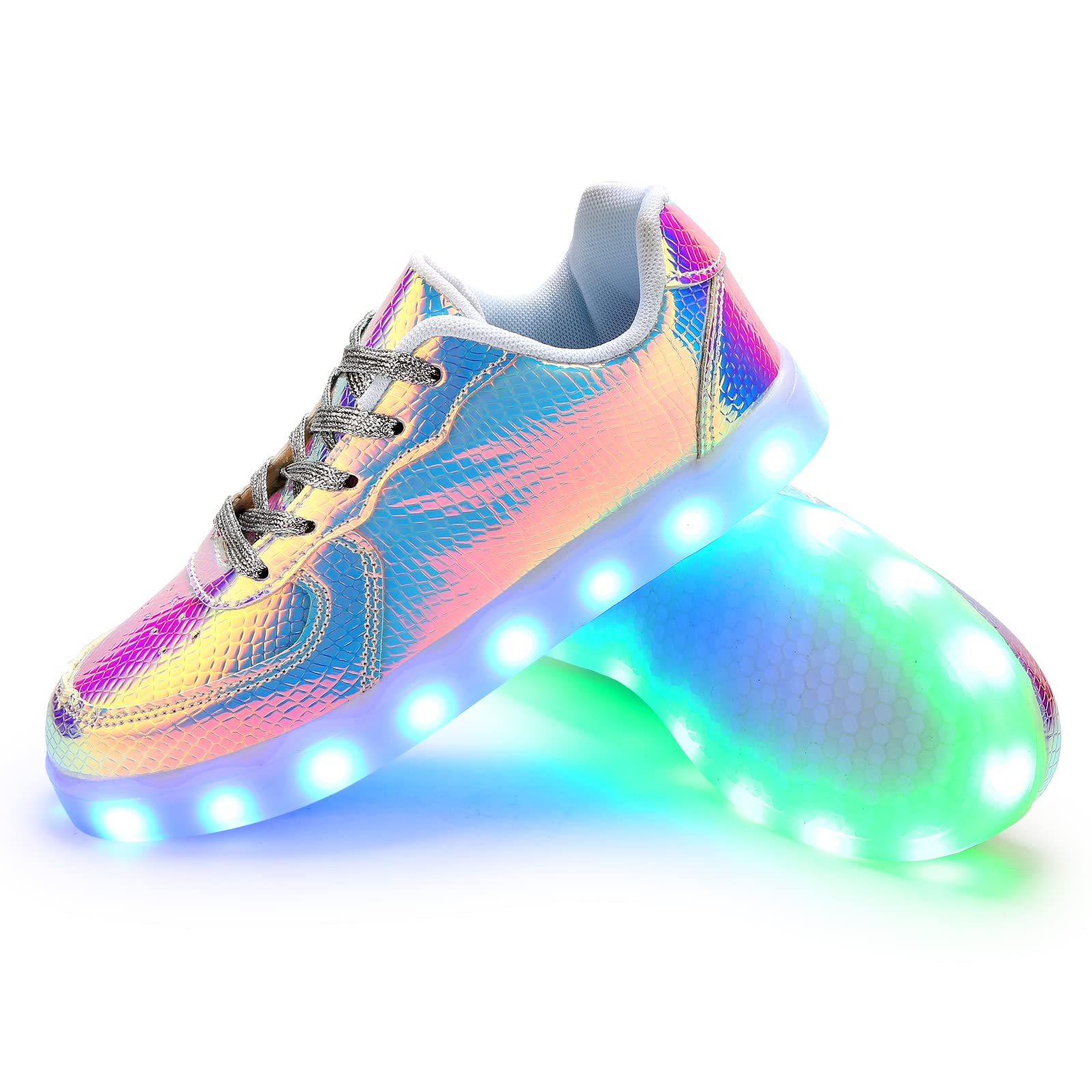 Photo 1 of Padgene Women's Men's LED Lights Up Shoes Unisex Luminous Flashing Trainers USB Charging Lace Up Couples Dancing Shoes