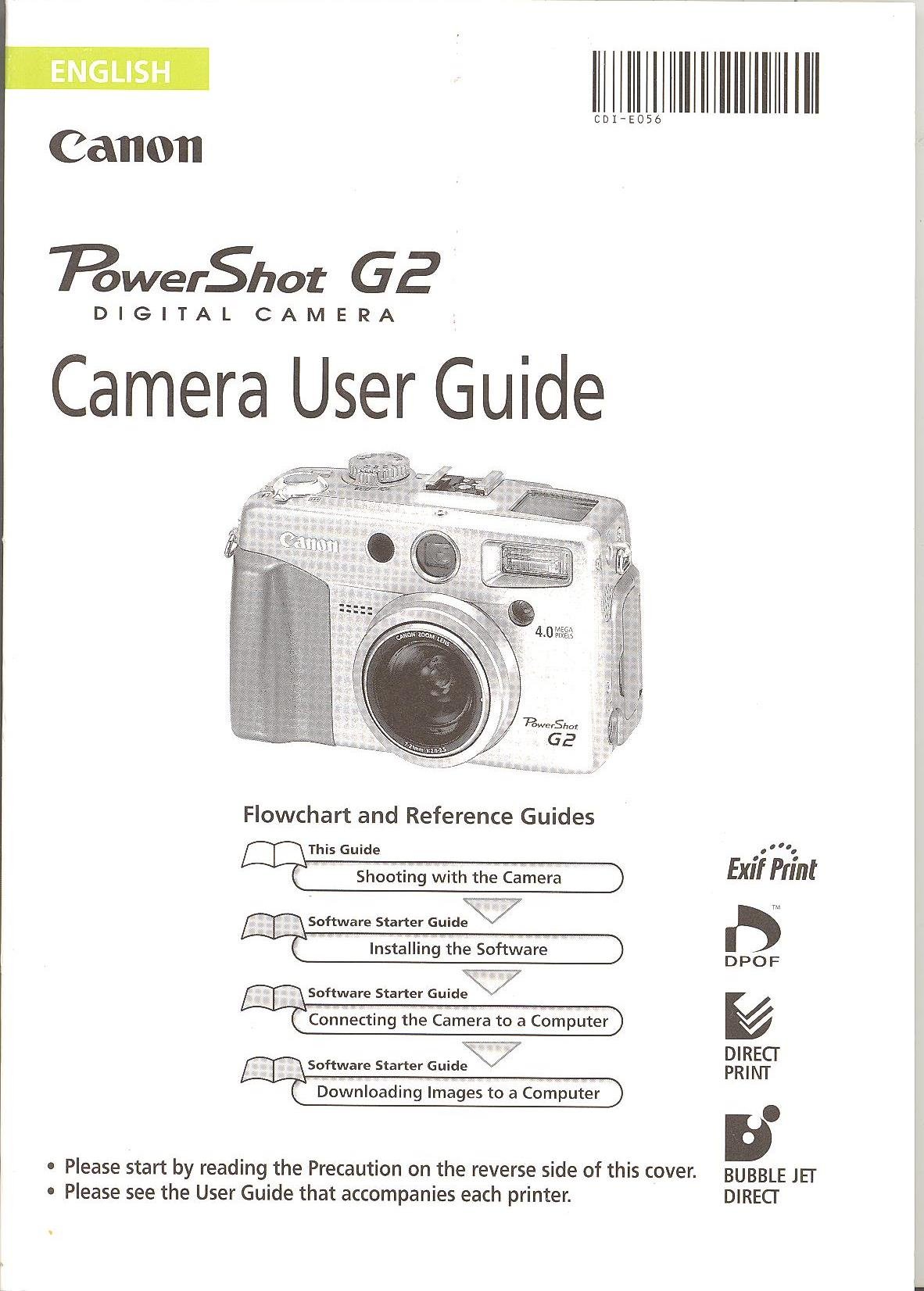 Canon PowerShot G2 Original User Guide-Instruction Manual: Amazon.com: Books