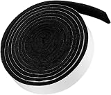 YAAVAAW BBQ Gasket Tape 8.2ft 1/2'' Black Fiber Smoke Seal for Smoker Grill Oven view 1