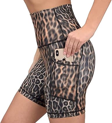 leopard workout shorts