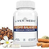 Liver Medic Blood Sugar Complex Supplement Supports Healthy Normal Energy Levels All Natural with Berberine, Cinnamon, Bitter Melon, Chromium, Magnesium, Alpha Lipoic Acid, NonGMO, 60 Capsules