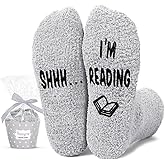 HAPPYPOP Fuzzy Gifts for Women Men - Book K-pop Divorce Inspirational Vegan Scary Film Socks