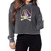 chicka-d Women's Standard Oversized Dropped Shoulder Crewneck Fleece Sweatshirt | NCAA Primary Icon Team Color