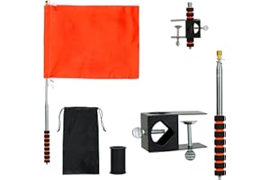 Tugaizi Orange Boat Flag 12x18 Inch Floating Boat Flag Pole Kit Water Ski Flag Boating Tow Flag, Replacement Boat Safety Flag Set for Tubing, Wakeboarding, Watersports