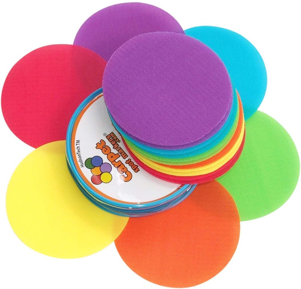 Carpet Spot Markers Classroom Sit Circles for Teachers (18 Spots)