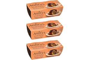 VALUBNDL: Aunty’s Sticky Toffee Steamed Puddings – 6 Individual Puddings (3 Packs of 2) – 570g Total Bulk – Moist Sponge Cake