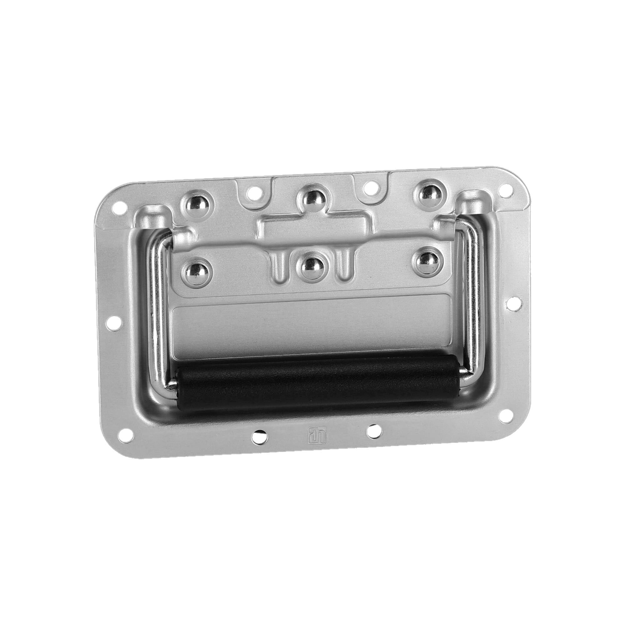 Adam Hall Hardware 34082 A - Recessed Sprung Handle medium in Dish aluminium 8 mm deep