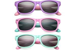 NULOOQ Kids Polarized Sunglasses for Boys Girls – TPEE Unbreakable Flexible Frame UV400 Protection Age 3-8