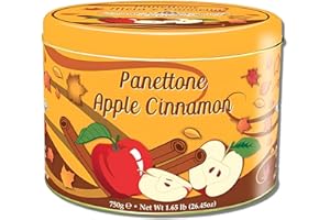 GOODSCIOUS Chiostro di Saronno Panettone Italian Cake - Apple Cinnamon Bread Panettone - Italian Bread & Italian Dessert - Cinnamon Apple Cake - Pannetone Italiano Food - Beautifully Wrapped in Cake Tin 26.5 oz