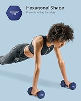 SONGMICS 2 x 5 kg Neoprene Dumbbells Hexagon Harbor Blue SYL910Q01 view 6