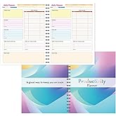 ADHD Daily Planner for Neurodivergent Adults,Productivity Daily Planner,200 Pages Daily To Do List for Work & Personal Life,Task Management Organizer Self-Cares,Weekly Schedule,Brain Dump to Stay Organized and Focused-12 x 8 inches