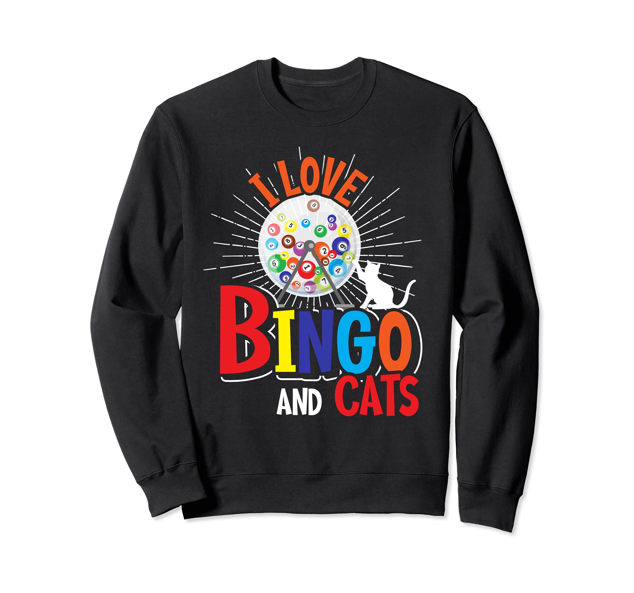 Cute Animal Lover Cat Parent Bingo Player Gift Bingo Sweatshirt