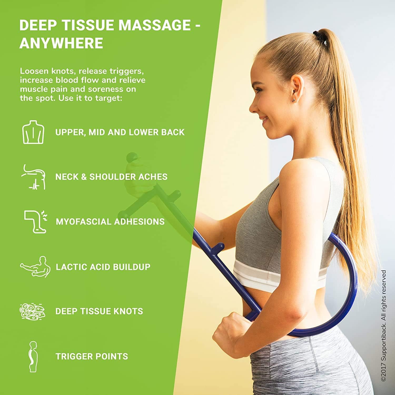 The Winner 2021 Extra Durable Massage Cane, Developed by Physiotherapists, Body Heat Responsive - Image 3