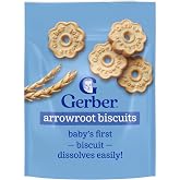 Gerber Arrowroot Biscuits Toddler Snack, 5.5 Oz, 4 Pack | Toddler snack; arrowroot biscuits; vitamin E; finger foods; 4 x 5.5 oz pouches