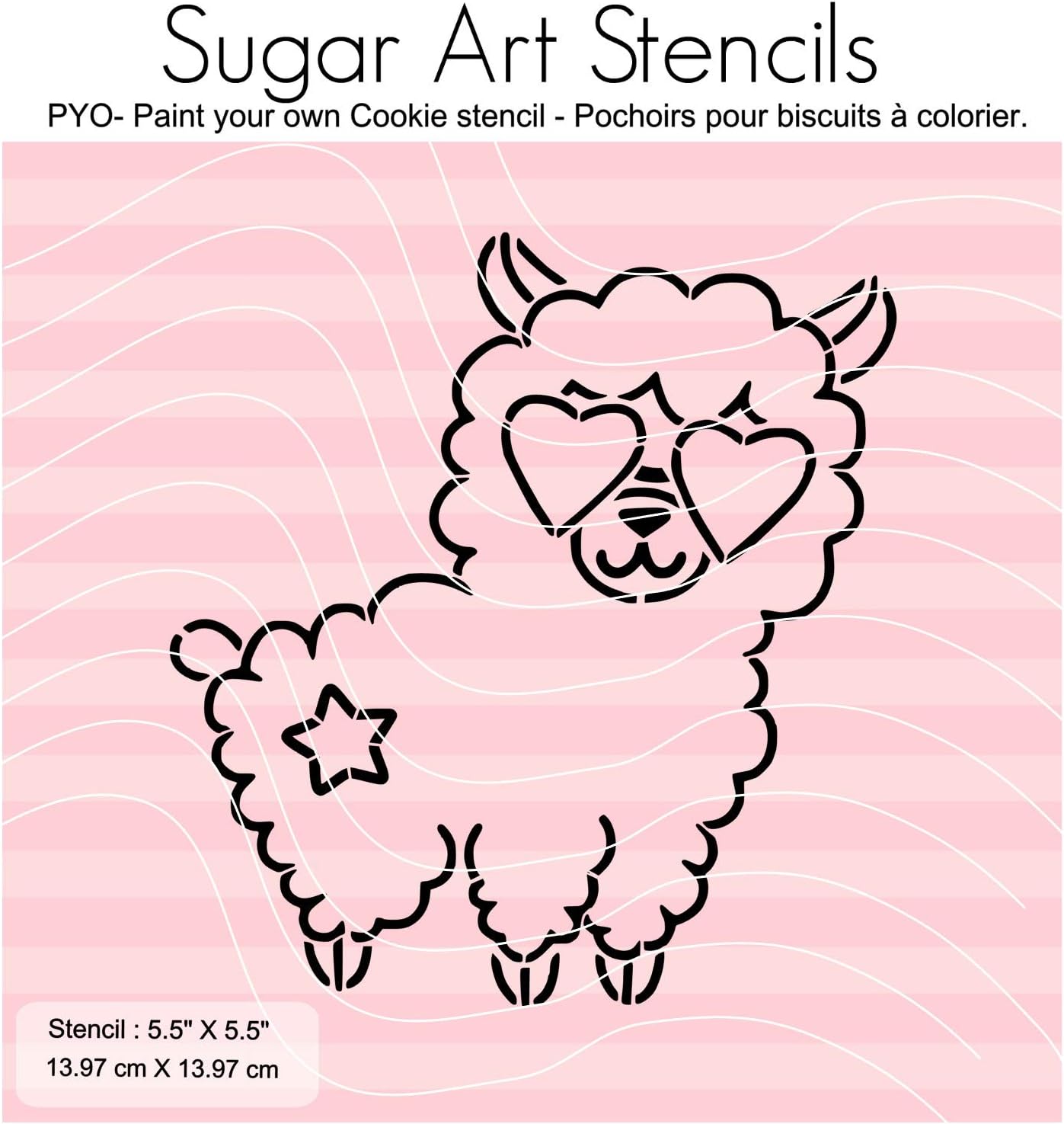 Llama PYO cookie stencil paint your own ST00529