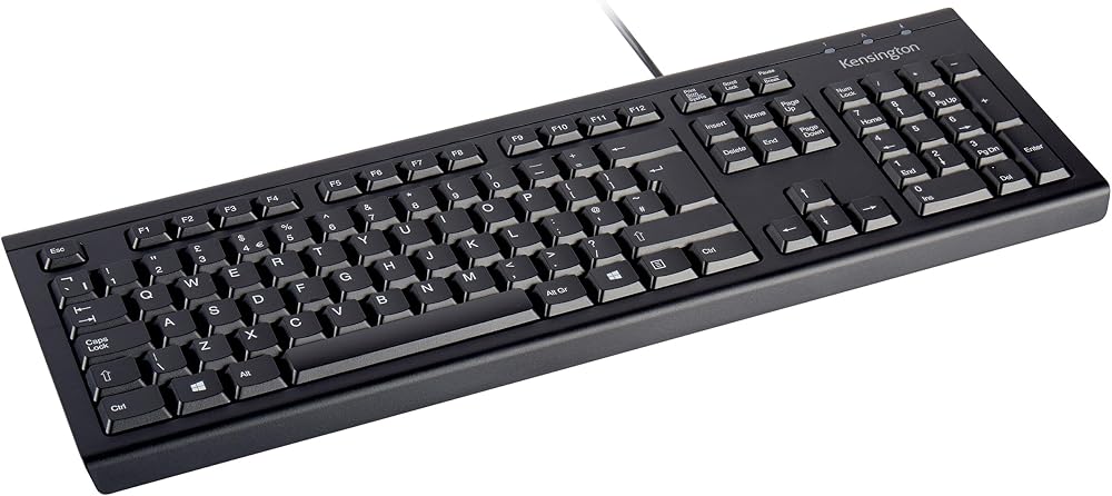 Kensington KB100 EQ Wired Keyboard ISO Layout 64% PCR Case Windows Mac