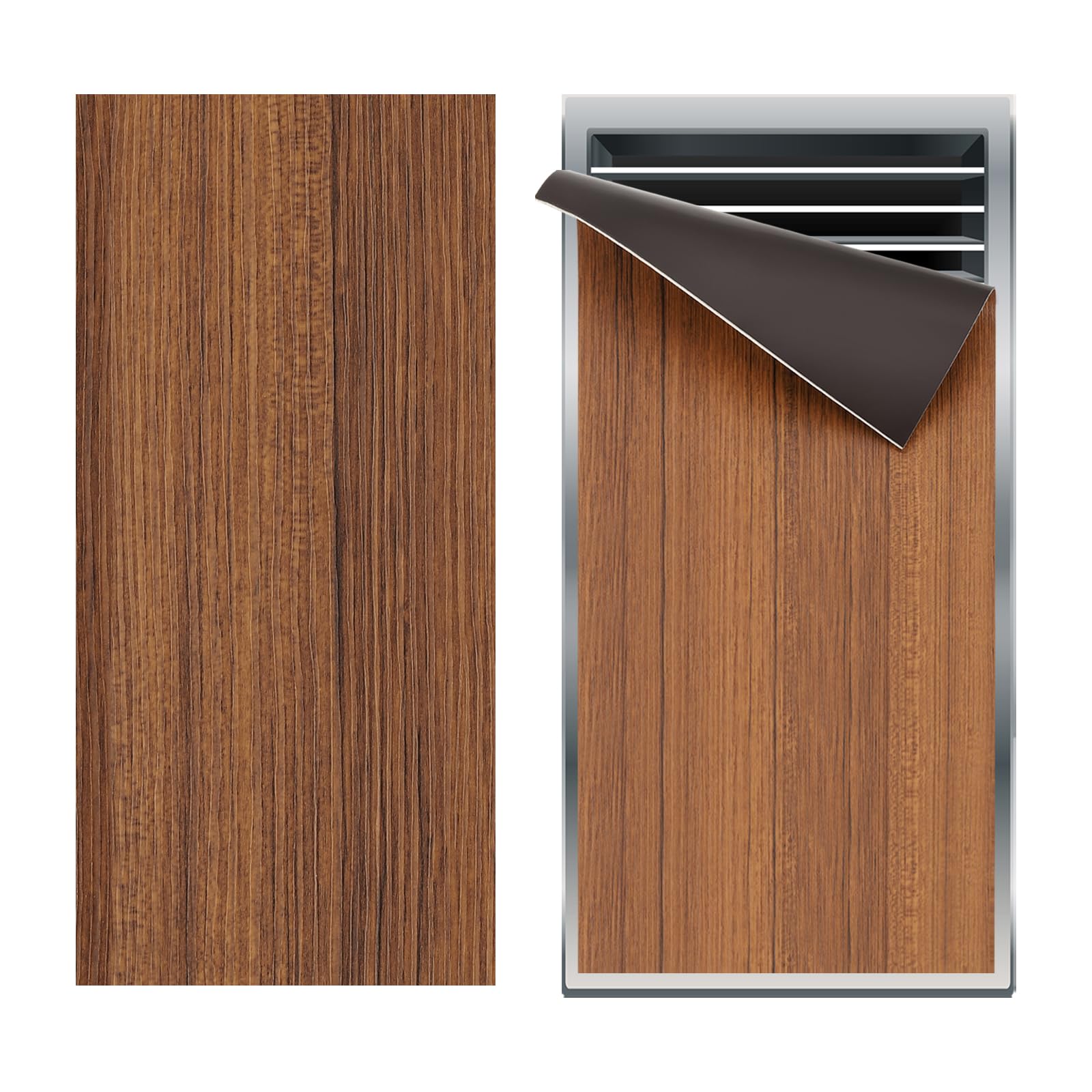 PATIKIL 16"x7.5" Magnetic Vent Cover, Floor Wall Air Registers Cover High Strength Magnetic Vent Blocker for Home RV HVAC Fireplace Furnace, Wood Grain Color