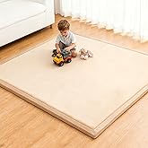 RONGFA Baby Play Mat for Floor,1.3" Thick Elasti-Foam Playpen Mat for Tummy Time, Easy Care with Non-Slip Cushioned for Infant,Kids and Toddler Crawling