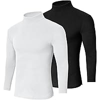 Womens Long Sleeve Turtleneck T-Shirts Mock Neck Underwear Fall