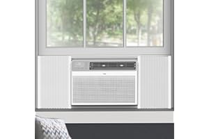 ZENGSHI LIFE MUSEUM Window Air Conditioner,Side Insulated Foam Panel, Summer/Winter Heat and Draft Insulating,Two-Piece Panels Window Seal,with 4 Pressure Strips 02 (WHITE)