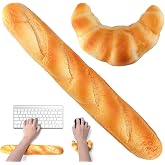2PCS Bread Wrist Rest Simulated Baguettes Shape Cute Wrist Rest Soft &amp; Comfortable Cute Keyboard Wrist Rest for Office Computer Kindergarten Activity Decoration