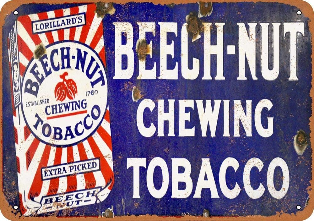 Amazon Com Tiukiu Beechnut Chewing Tobacco Vintage Metal Sign Garden Outdoor