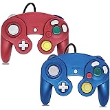 Gamecube Controller, Classic Wired Controller for Wii Nintendo Gamecube (Blue & Red-2Pack)