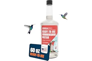 MEKKAPRO Premium Hummingbird Nectar - 60oz - Attract, Delight, and Energize Your Garden with Our Irresistible Sugar-Packed Formula - No Mess, No Fridge Needed - Ready-to-Use Convenience