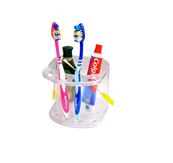 LOGGER Acrylic Wall Mounted Toothbrush Toothpaste Bathroom Organizer