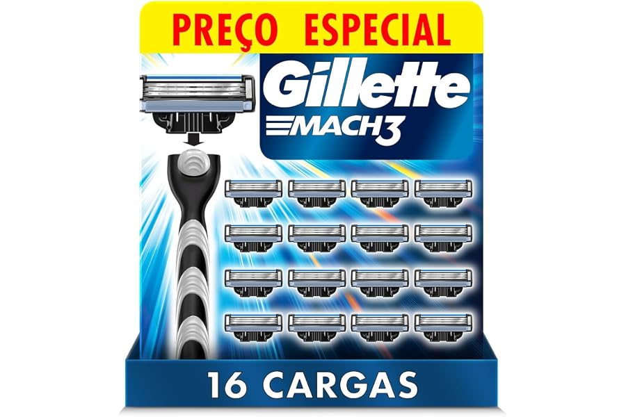 Gillette Mach3 - Refil Para Barbear, 16 Unidades