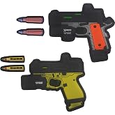 ODSP Mini Gun Bullet 3D PVC Tactical Patch, Hook Loop Badges | 3D Mini Gun Bullet Pattern, PVC Rubber Material, Hook Loop Backing, Military Morale Appliques for Vests, Backpacks, Jackets