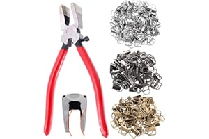 Qovydx 40PCS Key Fob Hardware Set, 39PCS 1 Inch Keychain Hardware with 1PCS Key Fob Pliers for Wristlet Keychain, Key Lanyard and Key Chain Making Hardware Supplies