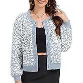 MISS MOLY Women's Cardigan Sweater Open Front Long Sleeve Button Down Chunky Knit Sweater Outerwear