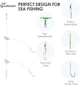 Luroad 5pcs Sea Fishing Rigs Flapper Rigs 2/0 80cm Gap Beach Casting view 3