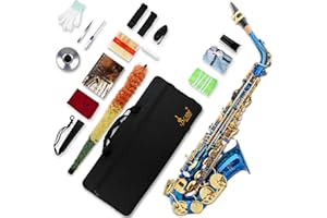 SLADE Eb Alto Saxophone for Beginner Students and Adults - Blue