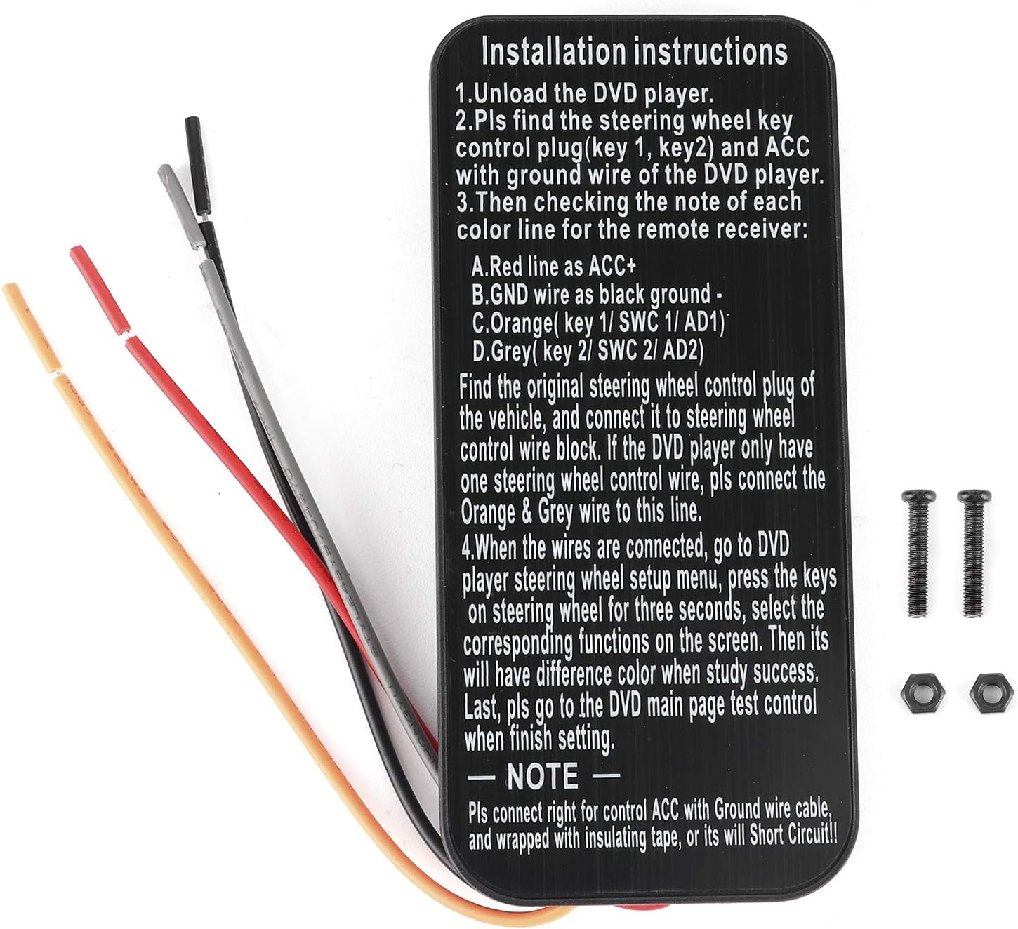 Universal Multifunction Steering Wheel Button Remote Control for DVD Players - 2 Din Controller with Customizable Functions - Image 3