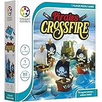 SmartGames - Pirate Crossfire - Educational Brainstorming - Multi-Level Strategy Game and Skill Building - Logic and Thinking