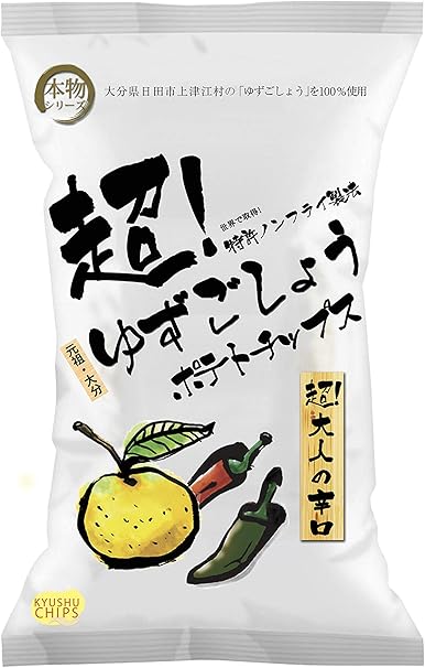 Amazon 九州チップス 特許ノンフライ製法 超 ゆずごしょうポテトチップス 45ｇ 12袋 超 シリーズ スナック菓子 通販
