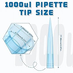 CryoKing 1000ul Pipette Tips, 1000Pcs Universal 1ml