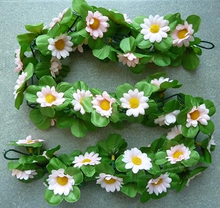 Blumengirlande Sonnenblumen hell rosa CBK-MS® ~ ca. 120 cm ~ zum verschönern Ihres Fahrrades oder Ihrer Wohnung